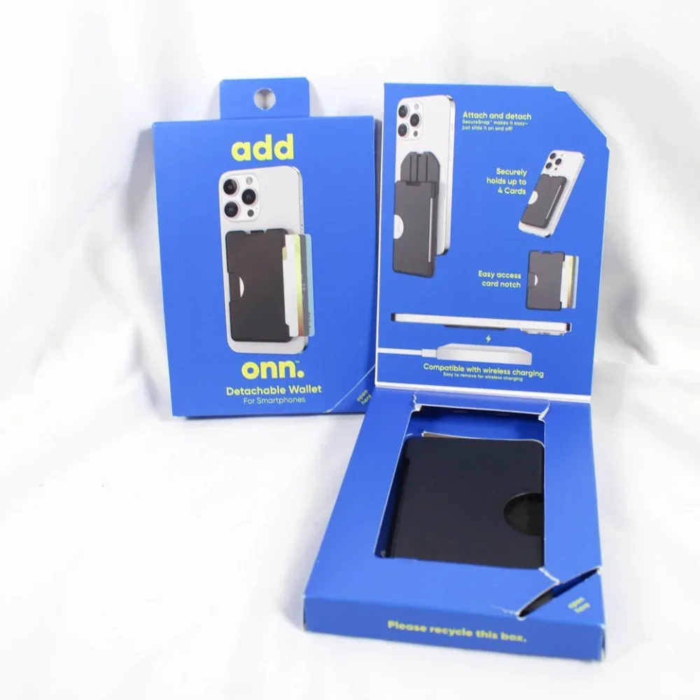Black Detachable Smartphone Wallet Cardholder Add-On